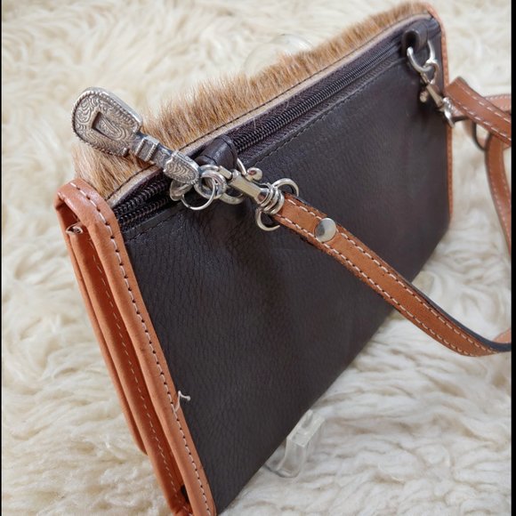 MONTANA WEST Tri-Fold Purse/Wallet-Hair-Brown - Picture 6 of 16